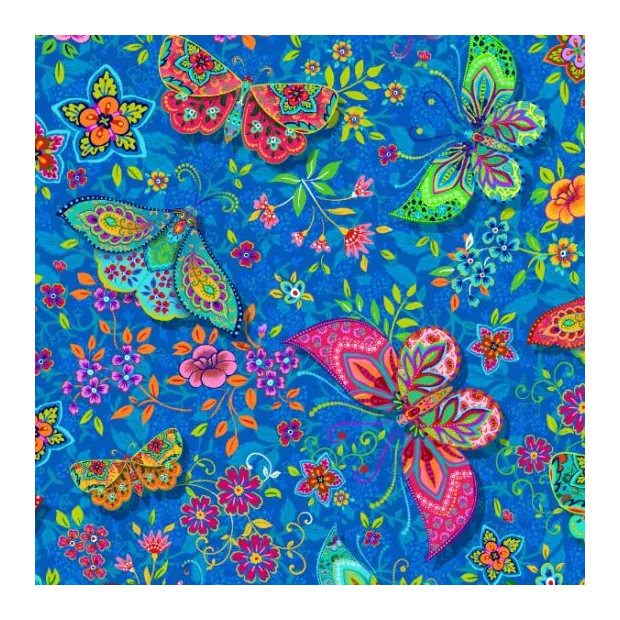 Coupon Velours Pushkar bleu