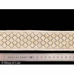 Galon ruban tulle brodé mariage crème 2 - Bibop et Lula