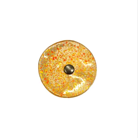 Fleurs en verre jaune et orange moucheté coquelicots - Petit