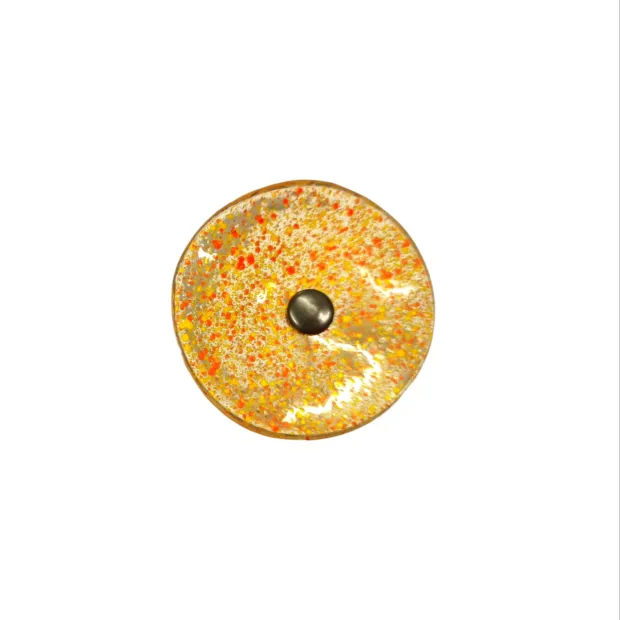 Fleurs en verre jaune et orange moucheté coquelicots - Petit