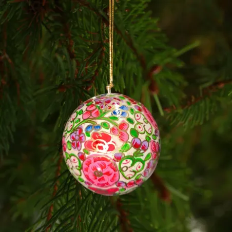 Boule de Noël Hema couleur ivoire