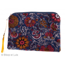 Pochette plate velours Isana - Bibop et Lula