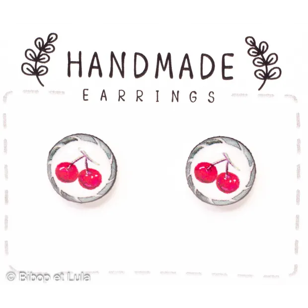 Puces d'oreilles Cerises