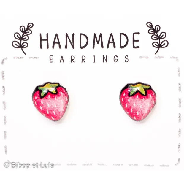 Puces d'oreilles Fraises