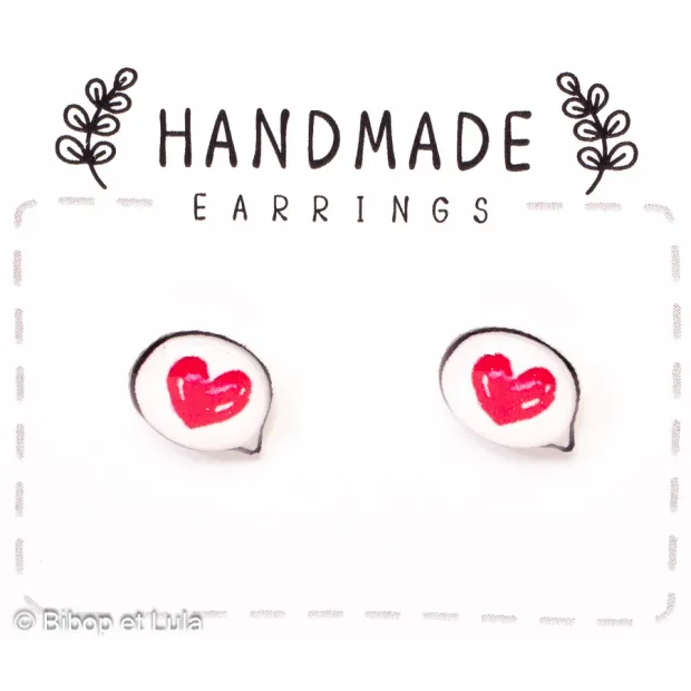 Puces d'oreilles Messages Cœurs