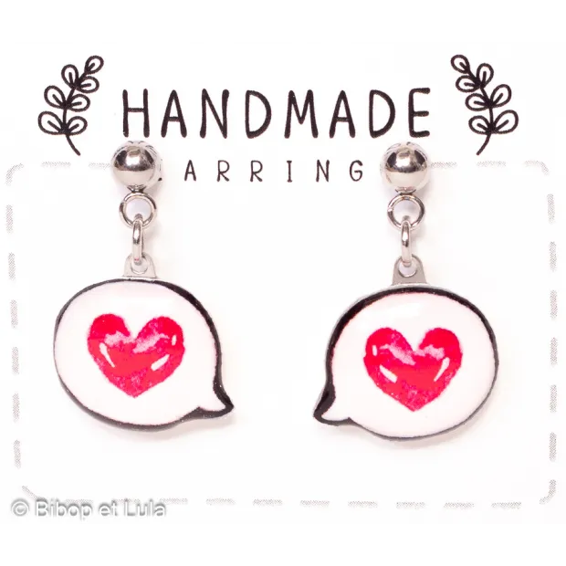 Boucles d'oreilles clous, Love you