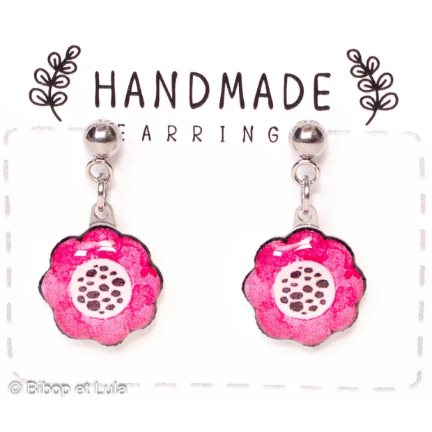 Boucles d'oreilles clous, Poppy