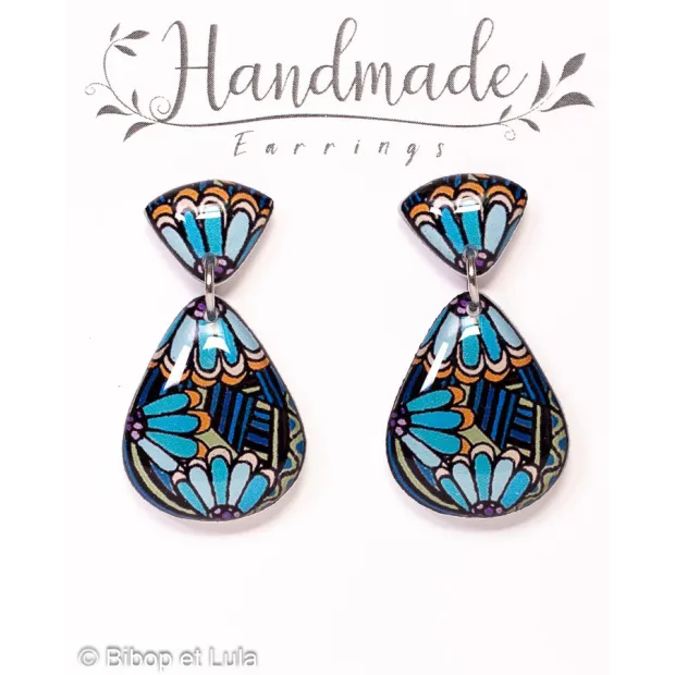 Boucles d'oreilles clous pendantes , Venise