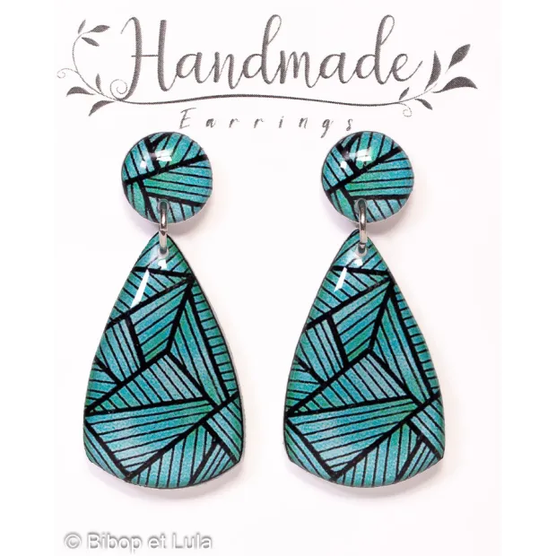 Boucles d'oreilles clous pendantes , Seoul