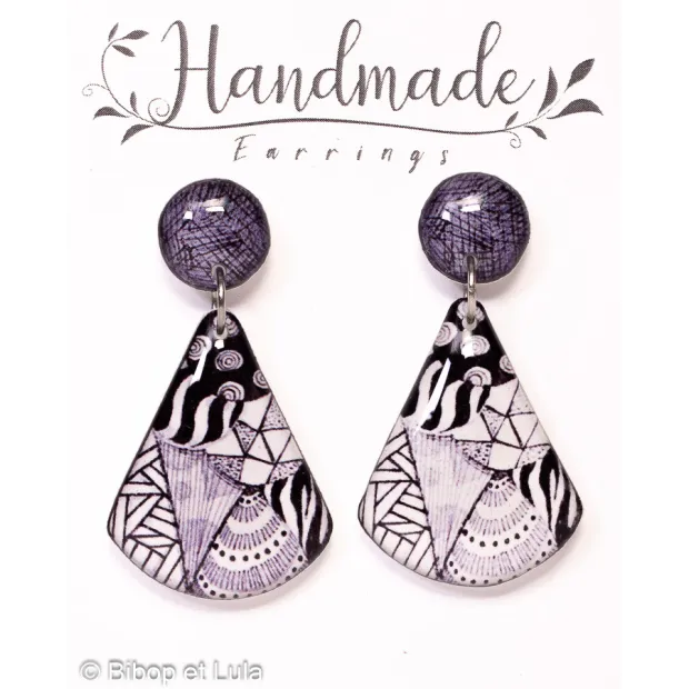 Boucles d'oreilles clous pendantes , Milan