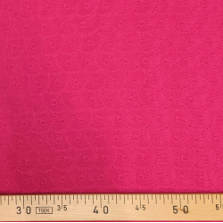 Tissu synthétique brodé rose - Bibop et Lula