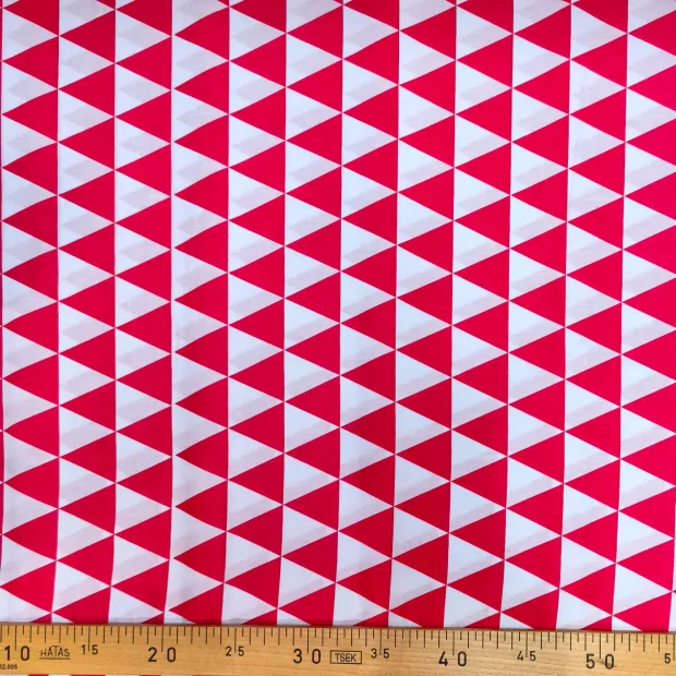 Tissu coton Triangles rouges