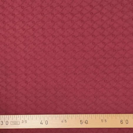 Tissu brodé Prune