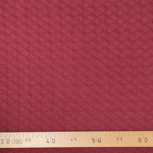 Tissu brodé Prune