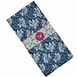 Coupon tissu 1 mètre tea leaves blue - Bibop et Lula