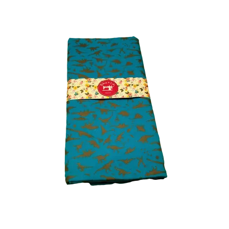 Coupon tissu 1 mètre Dino blue