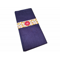 Coupon tissu 1 mètre petits pois marine - Bibop et Lula