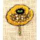 Broche Coquelicot Jaune - Bibop et Lula
