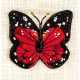 Broche Papillon Rouge - Bibop et Lula