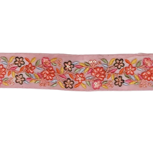 Ruban tulle Malda rose