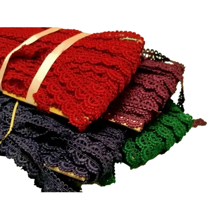 Dentelle guipure marine