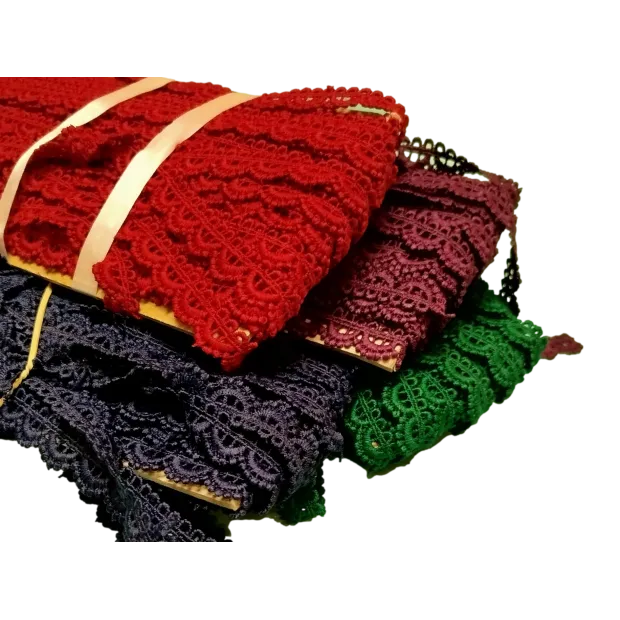 Dentelle guipure marine