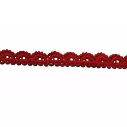 Dentelle guipure cerise - Bibop et Lula