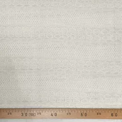 Tissu brodé blanc cassé 3 - Bibop et Lula