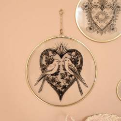 Ex-voto en verre personnalisé Birdies - Bibop et Lula