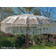 Parasol balinais écru coton motifs dorés et frange tissée. diamètre 190cm. - Bibop et Lula