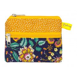 Petit porte-monnaie deux compartiments Indigo Blue - Bibop et Lula