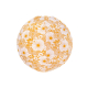 Lampion tissu boule japonaise rond Bouquet Jaune - Bibop et Lula