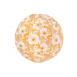 Lampion tissu boule japonaise rond Bouquet Jaune - Bibop et Lula
