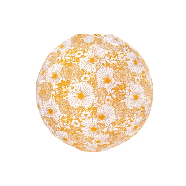 Lampion tissu boule japonaise rond Bouquet Jaune