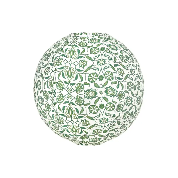 Lampion tissu boule japonaise rond Kalamkari