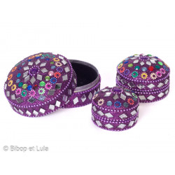 Ecrin boite paillette Violet - Bibop et Lula