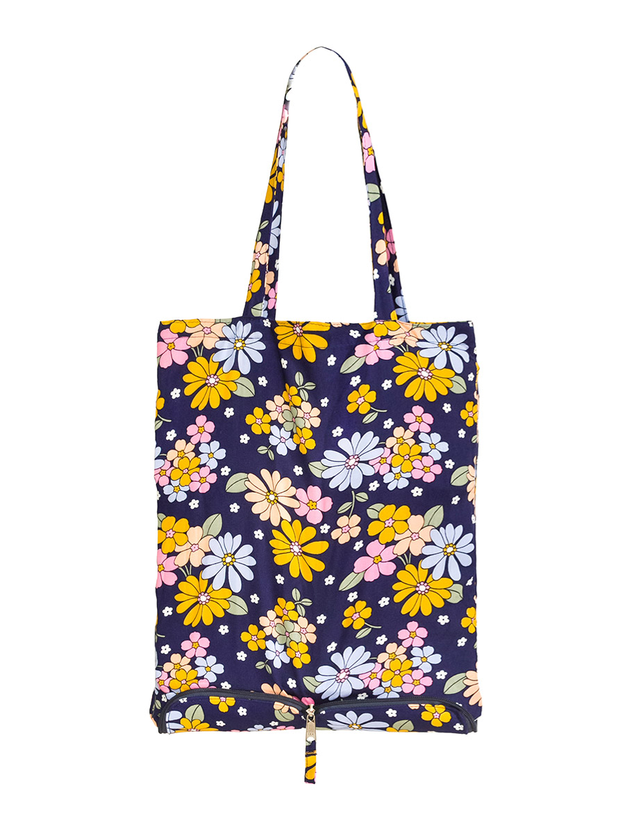 Sac à Provisions Pliable Et Porte-clés Abeille - Tissu Oxford, 58x66 Cm - Set Réutilisable