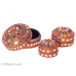 Ecrin boite paillette Orange - Bibop et Lula