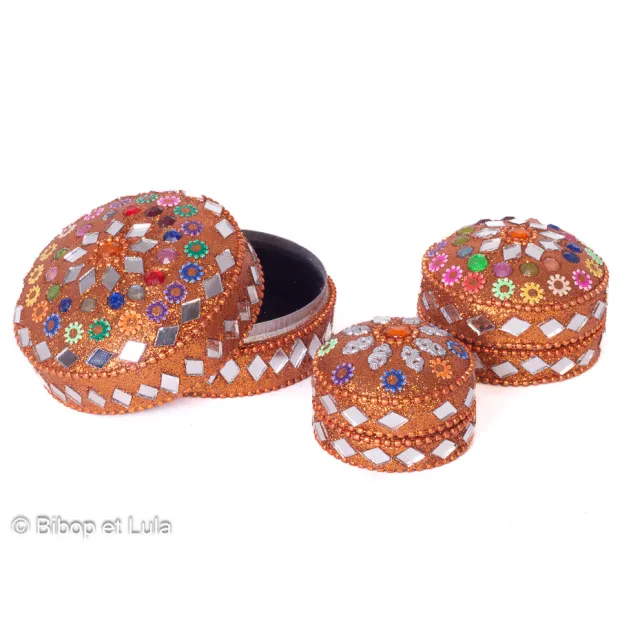 Ecrin boite paillette Orange