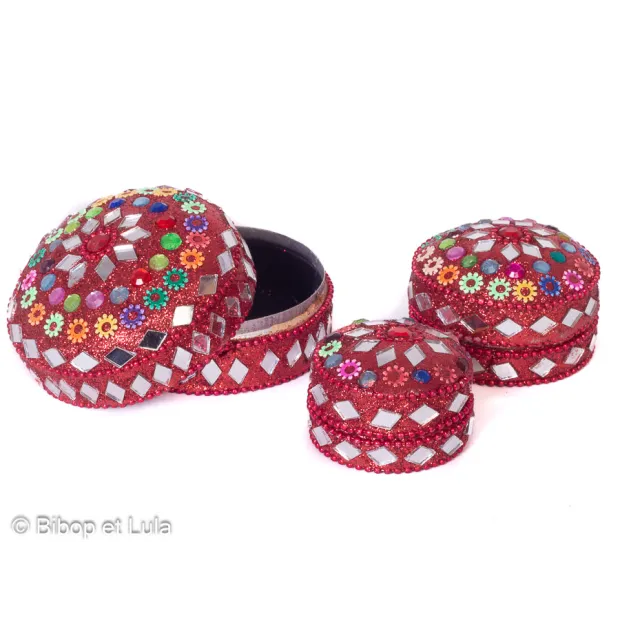 Ecrin boite paillette Rouge