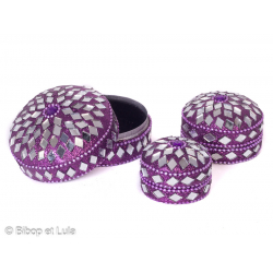 Ecrin boite miroirs Violet - Bibop et Lula