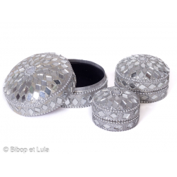 Ecrin boite miroirs Argenté - Bibop et Lula