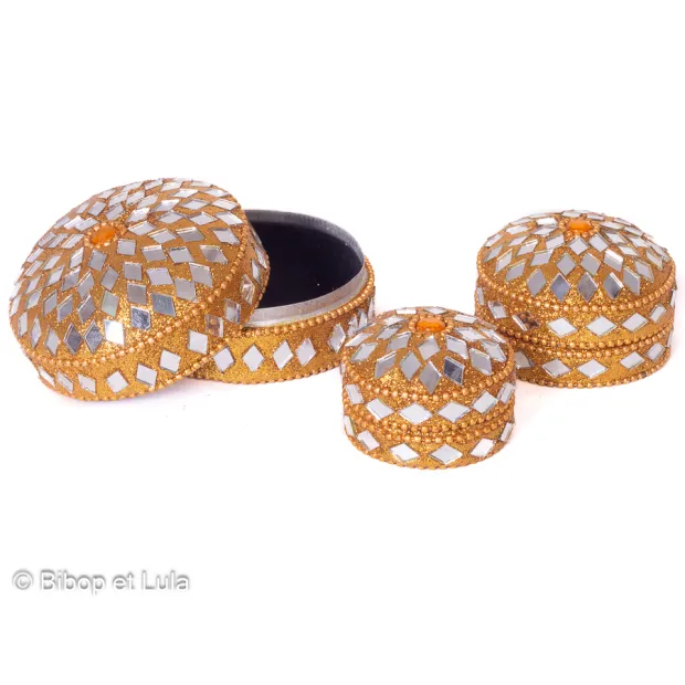 Ecrin boite miroirs Jaune