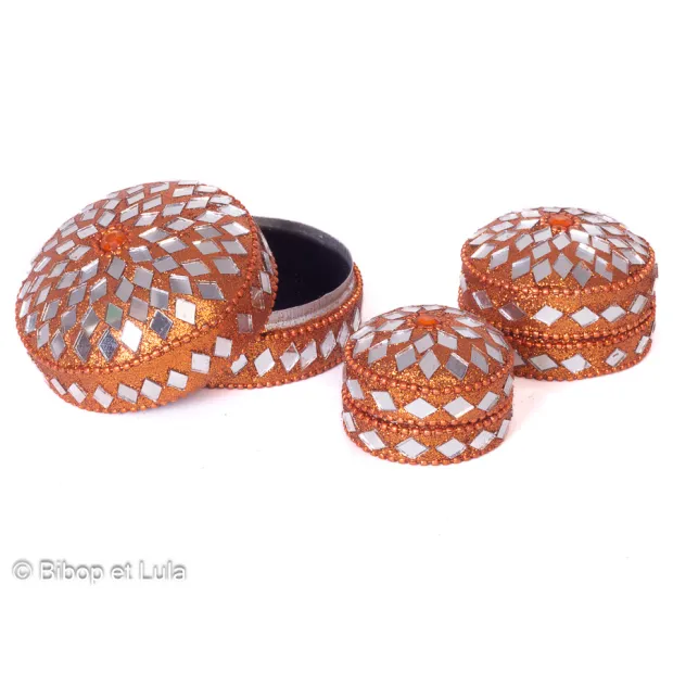 Ecrin boite miroirs Orange