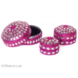 Ecrin boite miroirs Rose - Bibop et Lula