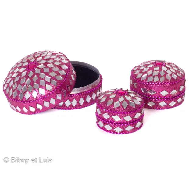 Ecrin boite miroirs Rose