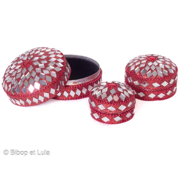 Ecrin boite miroirs Rouge
