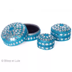 Ecrin boite miroirs Turquoise - Bibop et Lula
