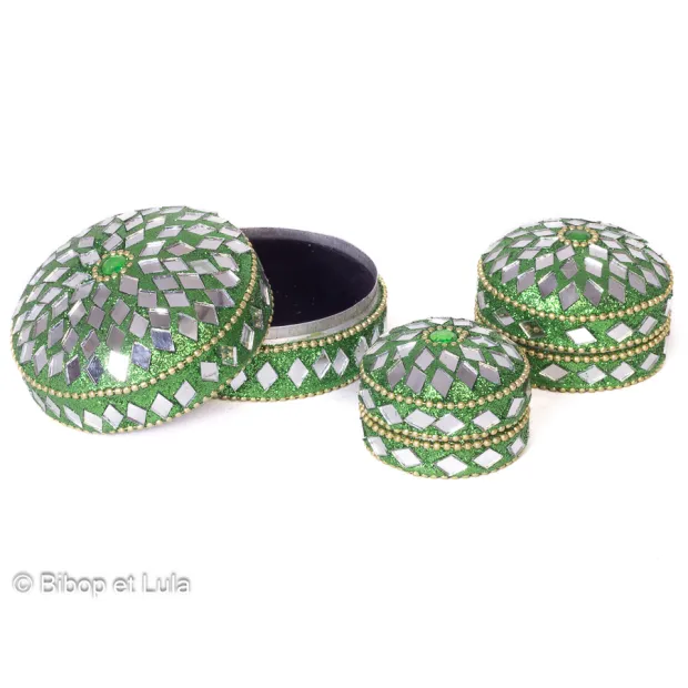 Ecrin boite miroirs Vert
