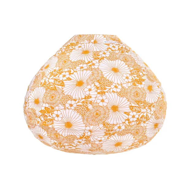 Lampion tissu boule japonaise goutte Bouquet jaune